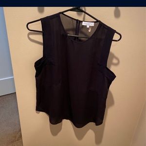 Black sleeveless top